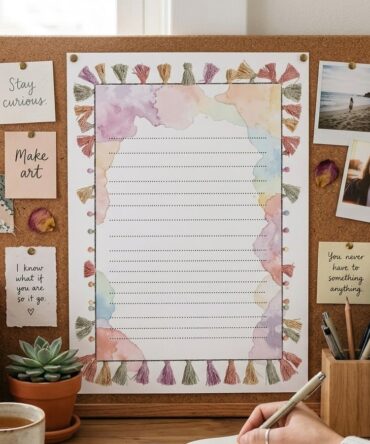 Boho Journal Pages | Printable Mom Journal Kit | Watercolor Daily Planner | Pastel Tassel & Floral Digital Download