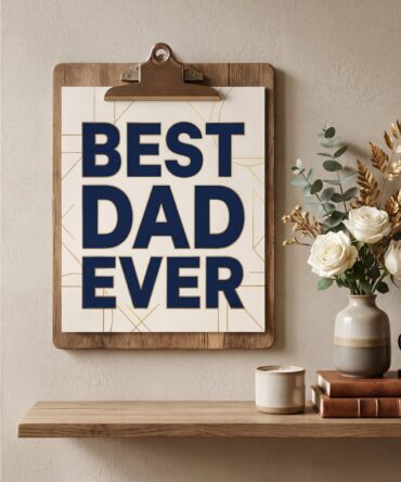 Best Dad Ever Printable Art Bundle | Fathers Day Wall Decor | Masculine Typography Posters | Minimalist Modern Digital Download