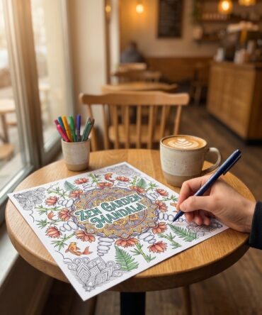 Zen Mandala Coloring Book | Stress Relief Adult Pages | Lotus Koi Fish Bamboo Zen Stones Intricate Printable Digital Download