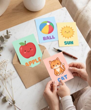 Toddler First Words Flashcards | Montessori Printable Cards for Babies 0-3 | Pastel Baby Learning | Digital Download