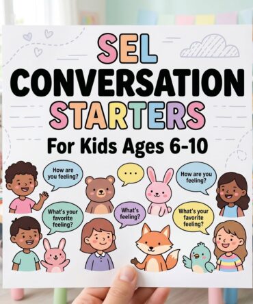 SEL Conversation Cards for Kids | Social Emotional Learning Worksheets | Printable Elementary & Kindergarten | Digital Download