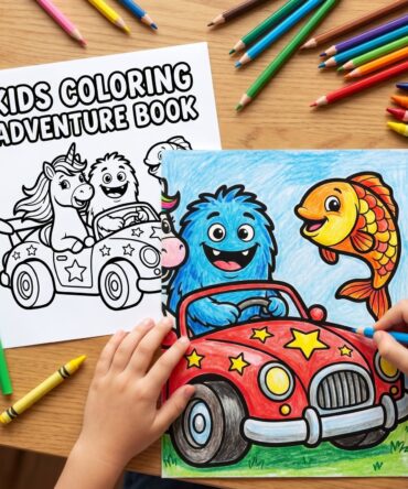 Kids Coloring Book for Ages 4-8 | Fun Animals & Fantasy Creatures | Printable Activity Pages | Digital Download
